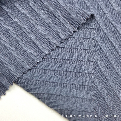 Polyester Rayon Spandex 6*6 Knit Ribbed Fabric